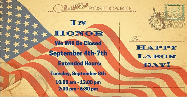 Labor Day Hours!