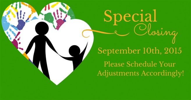 Special Closing - September 10th